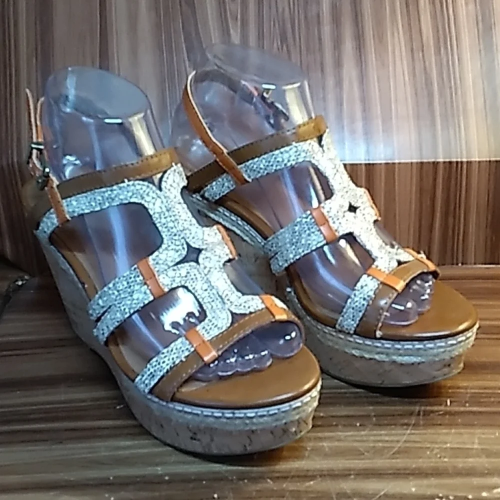 Lucky Brand wedges 8 cork bottom
